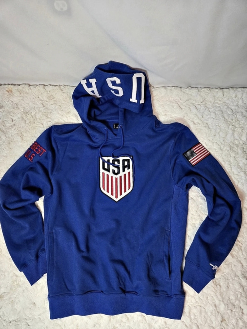Pro Standard USA Crest Pullover Hoodie Blue XL NWT